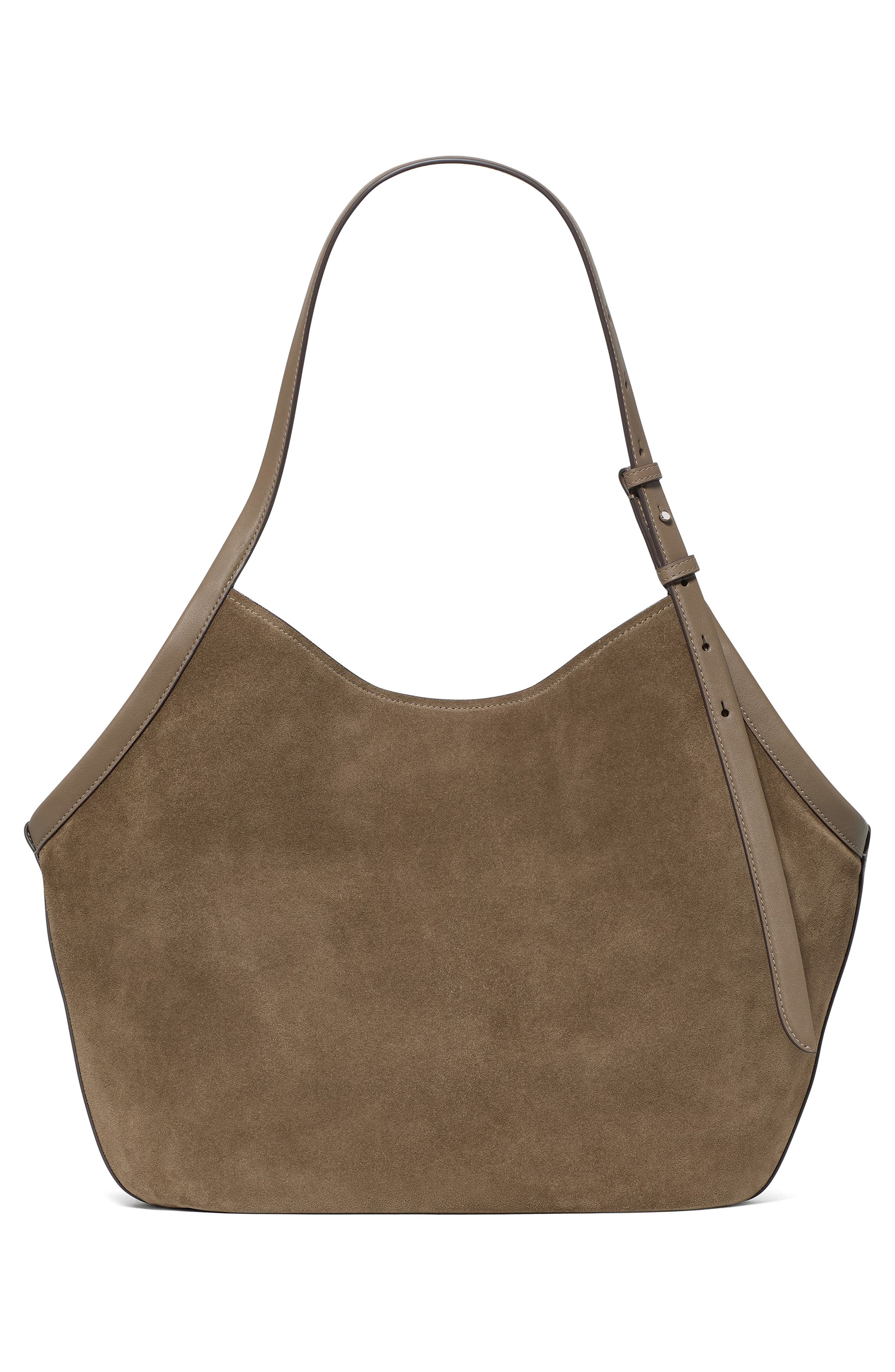 deco suede tulip tote, Alternate, color, DRIFTWOOD