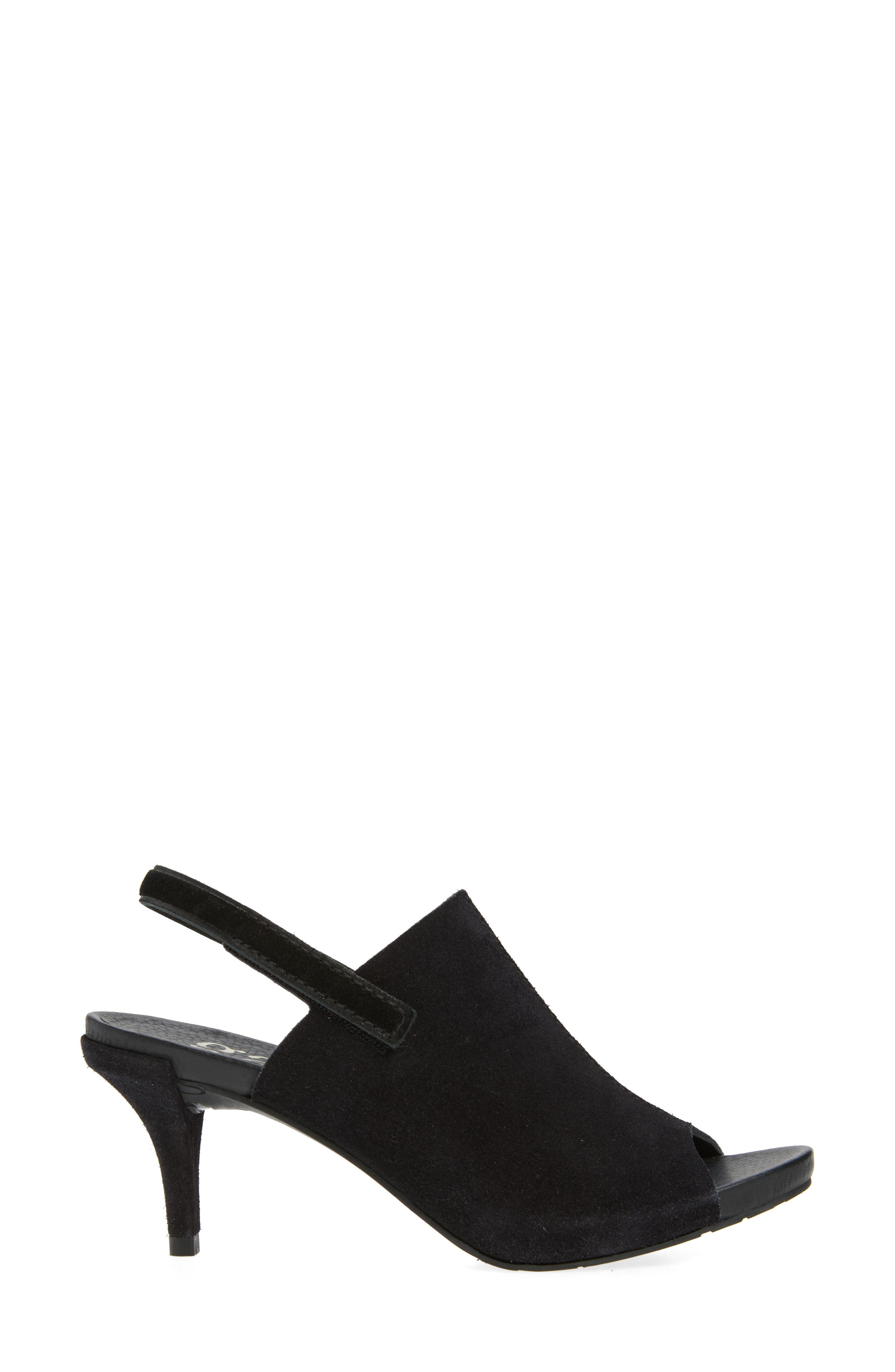Pedro Garcia Wilmot Leather Peep Toe Sandal, Alternate, color, Black