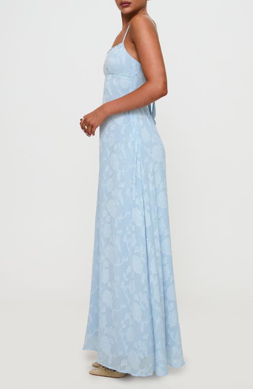 Princess Polly South Of France Floral Burnout Maxi Dress In Blue