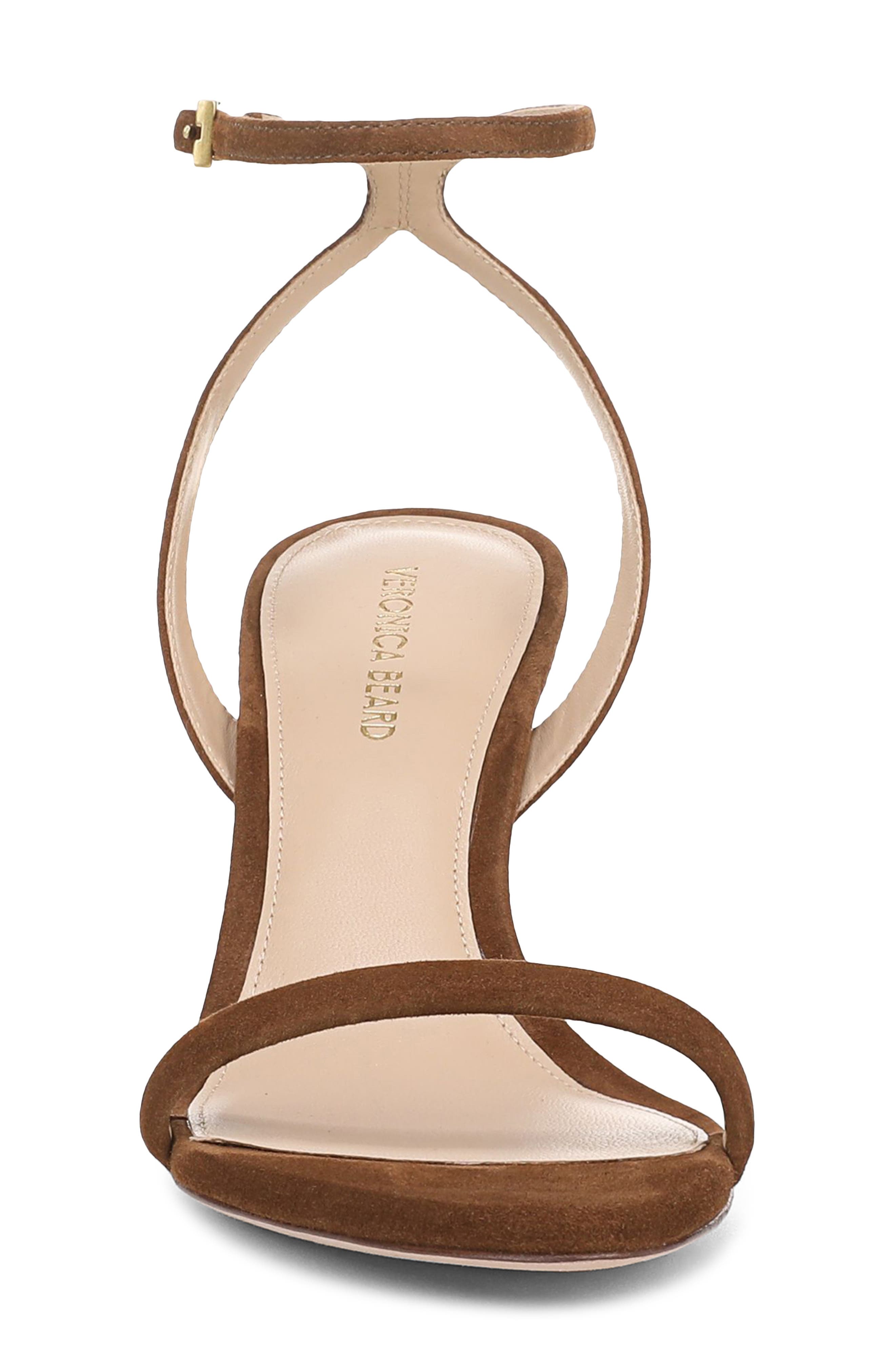 Veronica Beard Sylvie Ankle Strap Sandal, Alternate, color, Chestnut