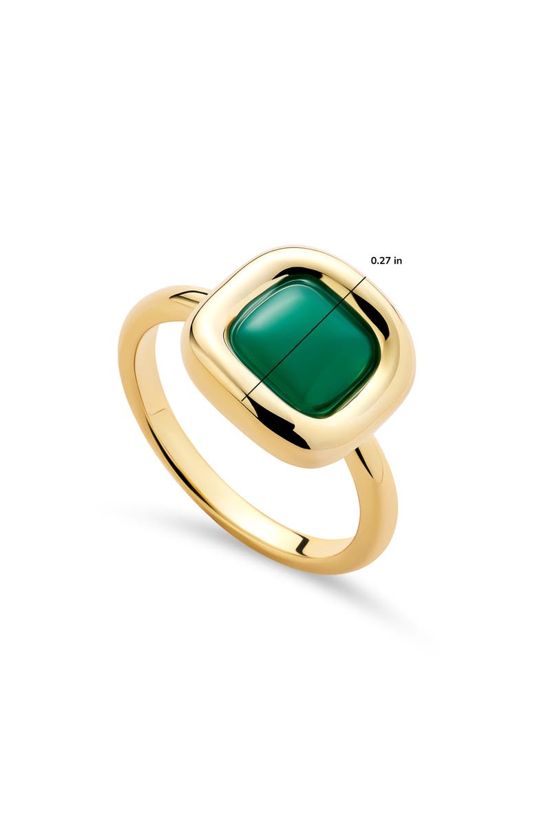 Ana Luisa Clara Onyx Statement Ring, Alternate, color, Gold / Green