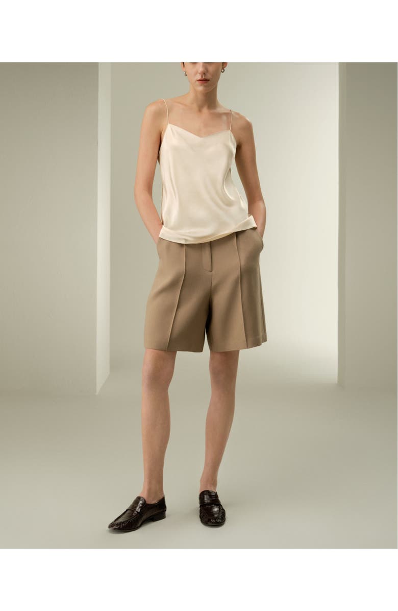 Lilysilk Chic Minimal Silk Cami, Alternate, color, Gravel Gold