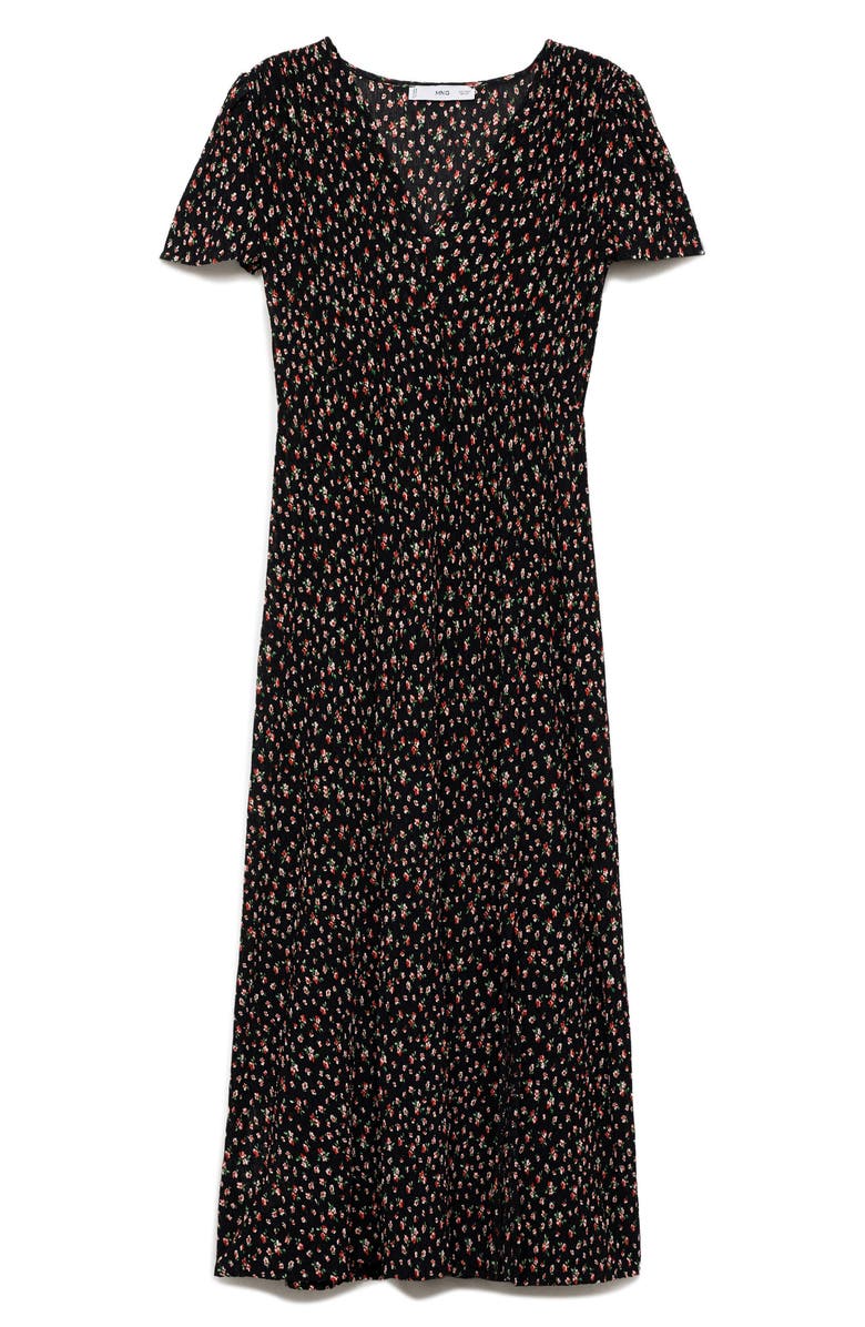 MANGO Floral Print Midi Dress, Alternate, color,