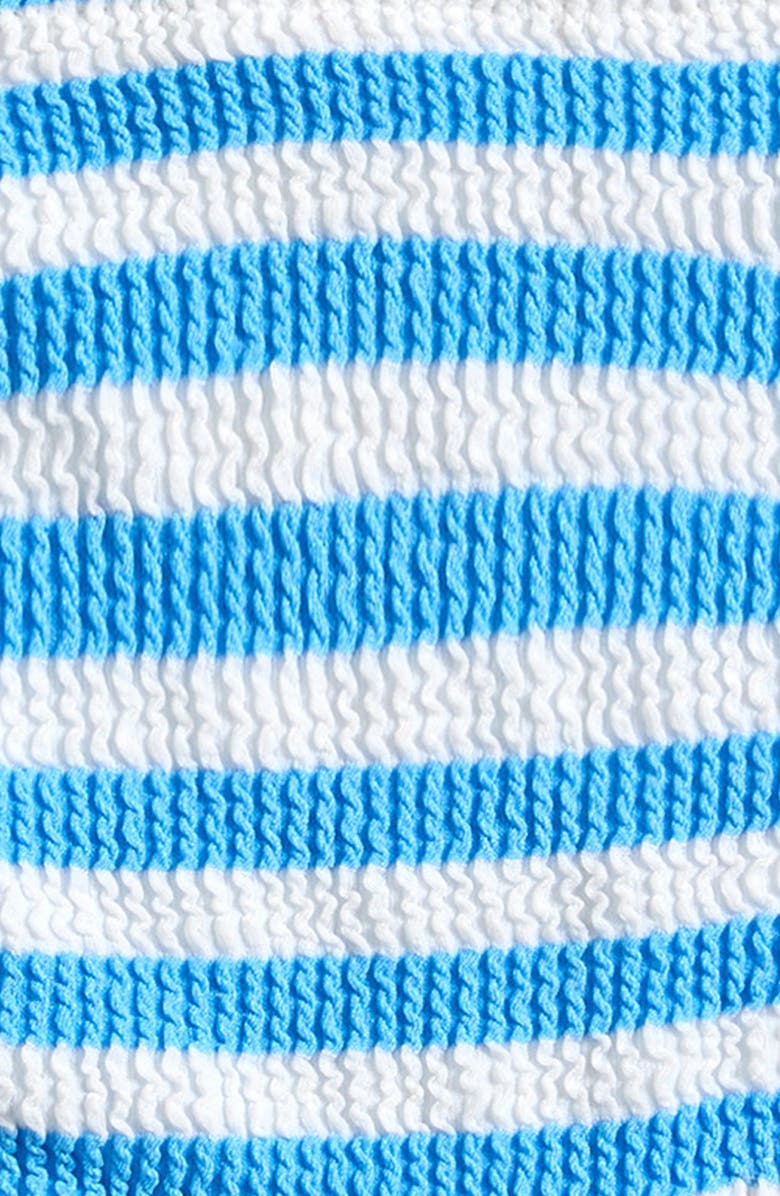 Seafolly Kids' Textured Stripe Two-Piece Swimsuit, Alternate, color, Powder Blue