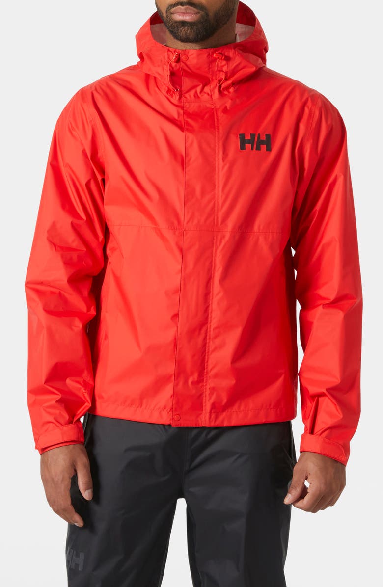 Helly Hansen Loke 2.0 Waterproof Packable Jacket, Main, color, Alert Red