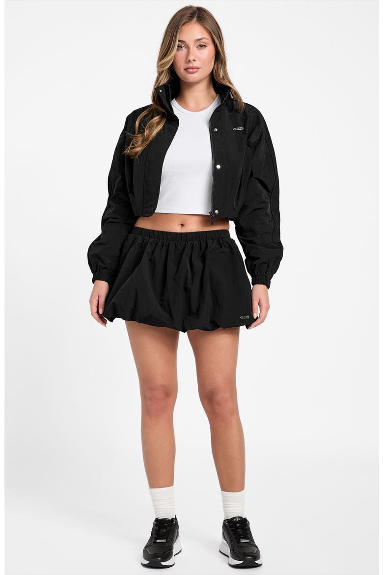Nina Balloon Hem Miniskort, Alternate, color, JET BLACK