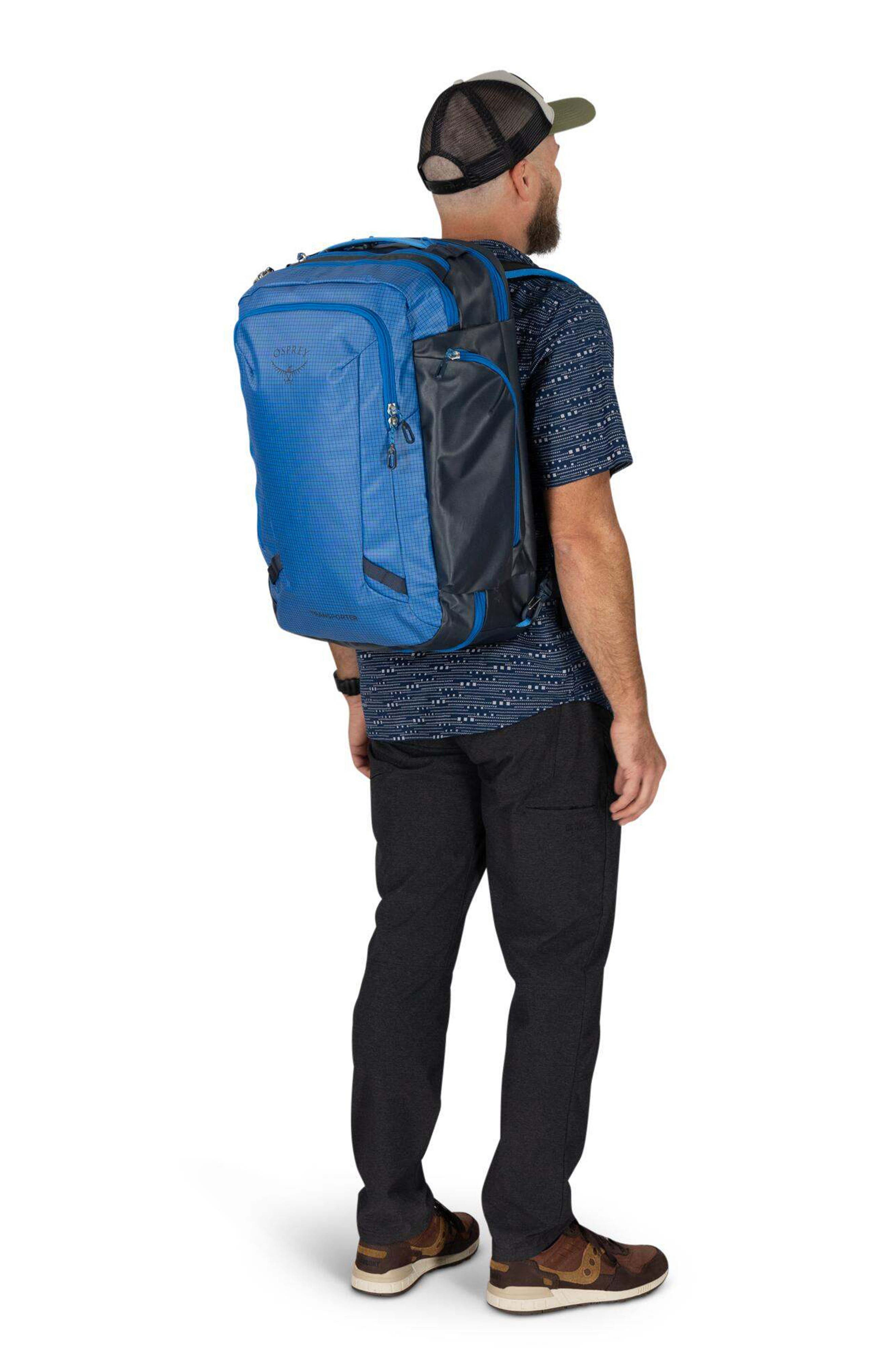 Transporter 44-Liter Travel Backpack, Alternate, color, BLUE FLAME/NOCTURNAL BLUE
