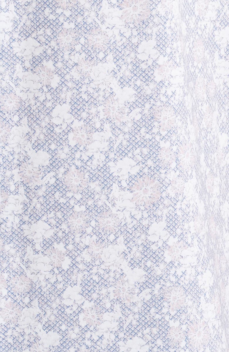 Bugatchi Miles OoohCotton<sup>®</sup> Floral Short Sleeve Button-Up Shirt, Alternate, color, Dusty Pink