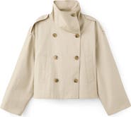 MANGO Crop Trench Jacket