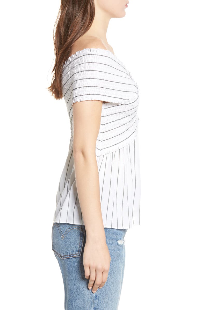 Soprano Stripe Off the Shoulder Top, Alternate, color,