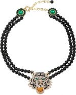 EYE CANDY LOS ANGELES Tiger's Head Statement Necklace
