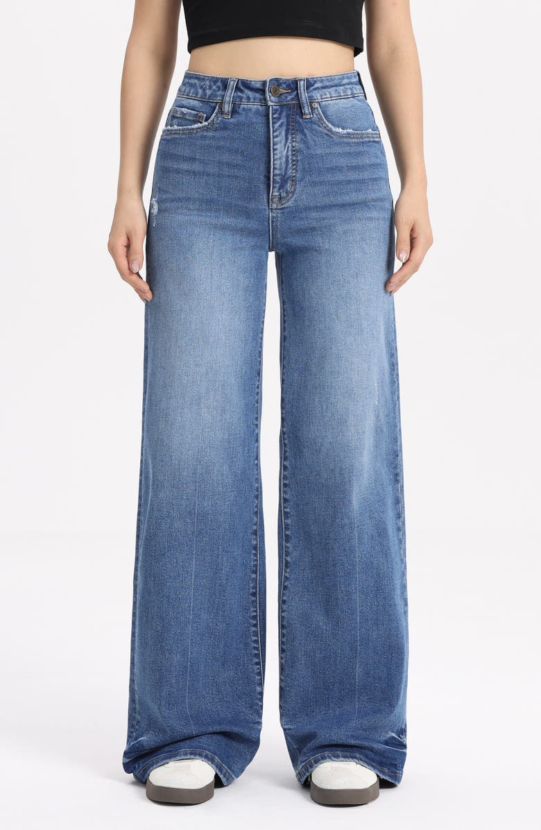 Bayeas High Waist Wide Leg Jeans, Main, color, Haven