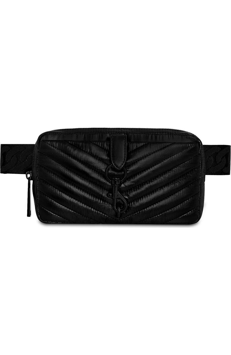 Rebecca Minkoff Edie Quilted Nylon Belt Bag, Main, color,