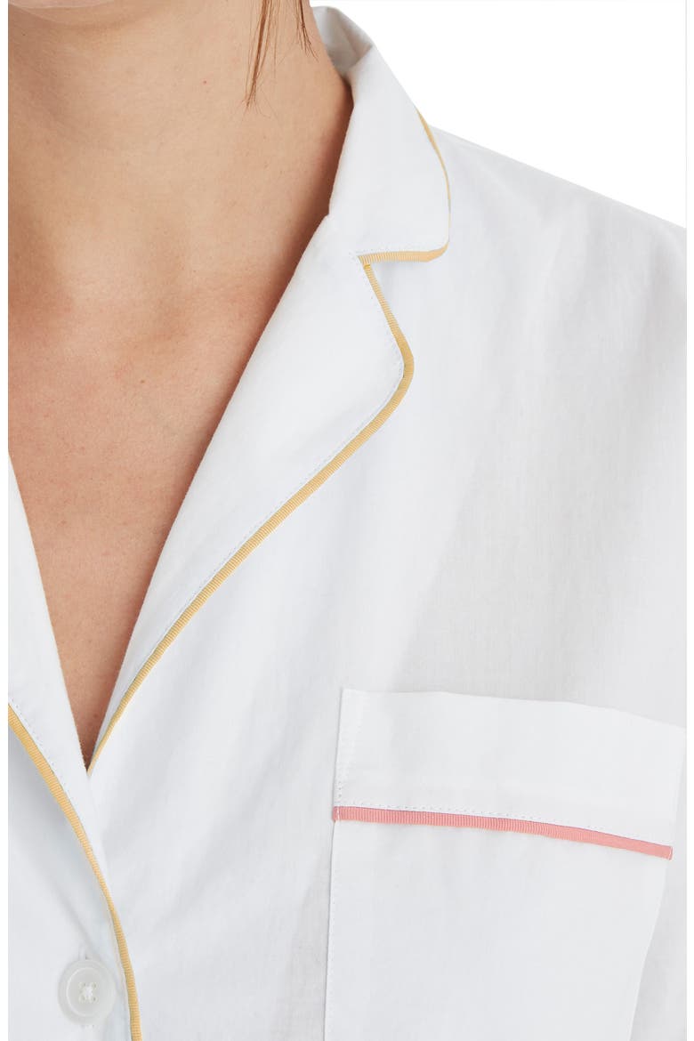 Tipped Bedtime Nightshirt, Alternate, color, PURE WHITE