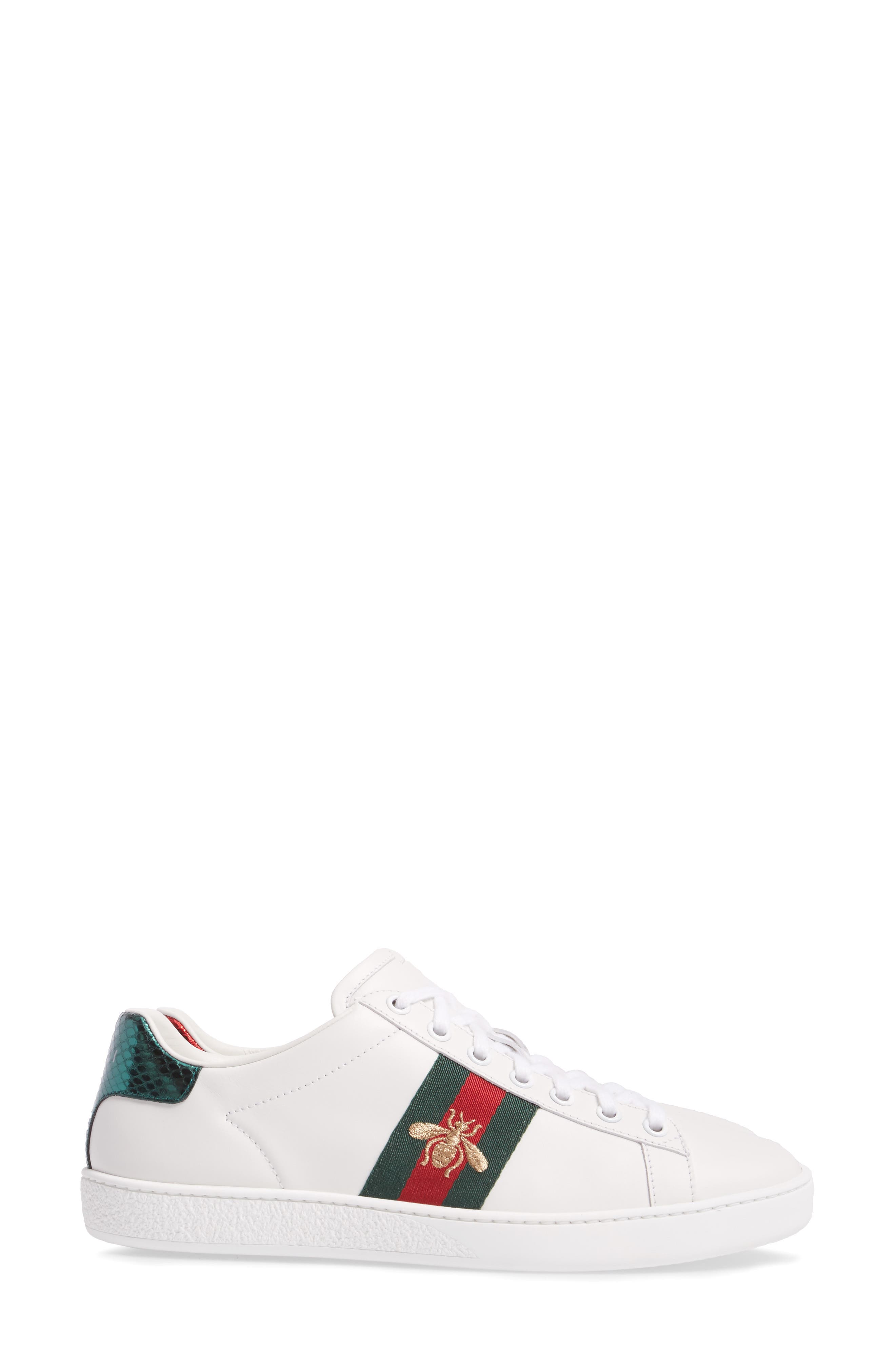 Gucci New Ace Sneaker, Alternate, color, Bianco-Vrv