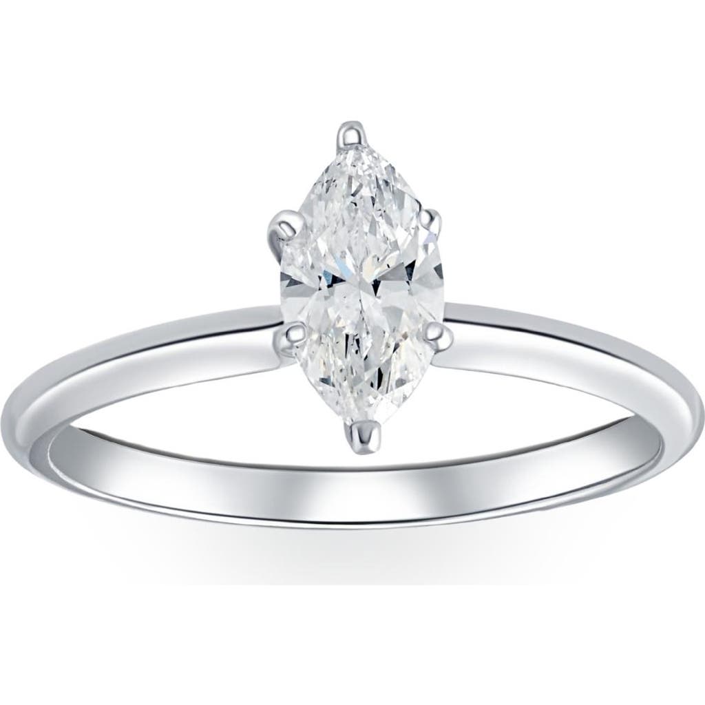 Bliss Diamond Platinum .72ct Marquise Natural Certified Diamond Solitaire Engagement Ring In Platinum