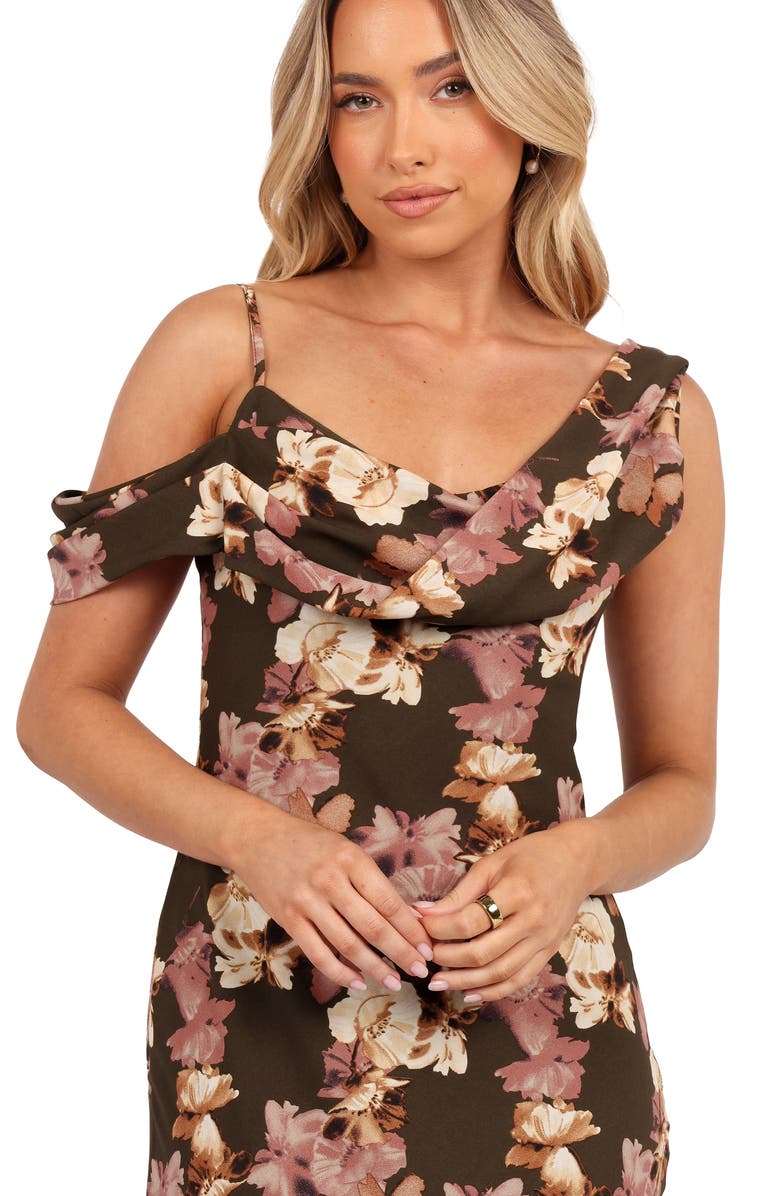 Petal & Pup Kamryn Floral Cowl Neck Maxi Dress, Alternate, color, Olive Floral