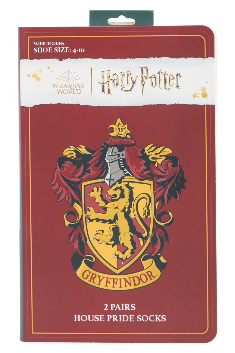 Harry Potter House Battle 2-Pack Crew Socks, Alternate, color, BURGUNDY