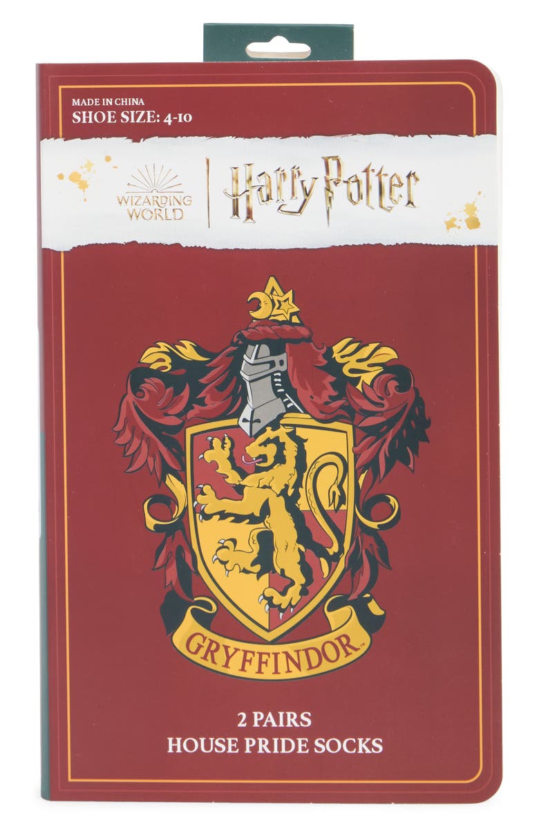 Centric Brands Harry Potter House Battle 2-Pack Crew Socks, Alternate, color, Burgundy