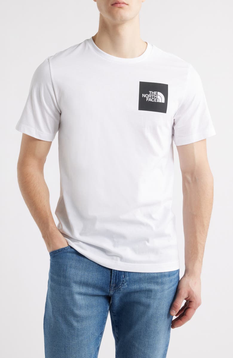 The North Face Fine Cotton Blend Logo Graphic T-Shirt, Main, color, Tnf White