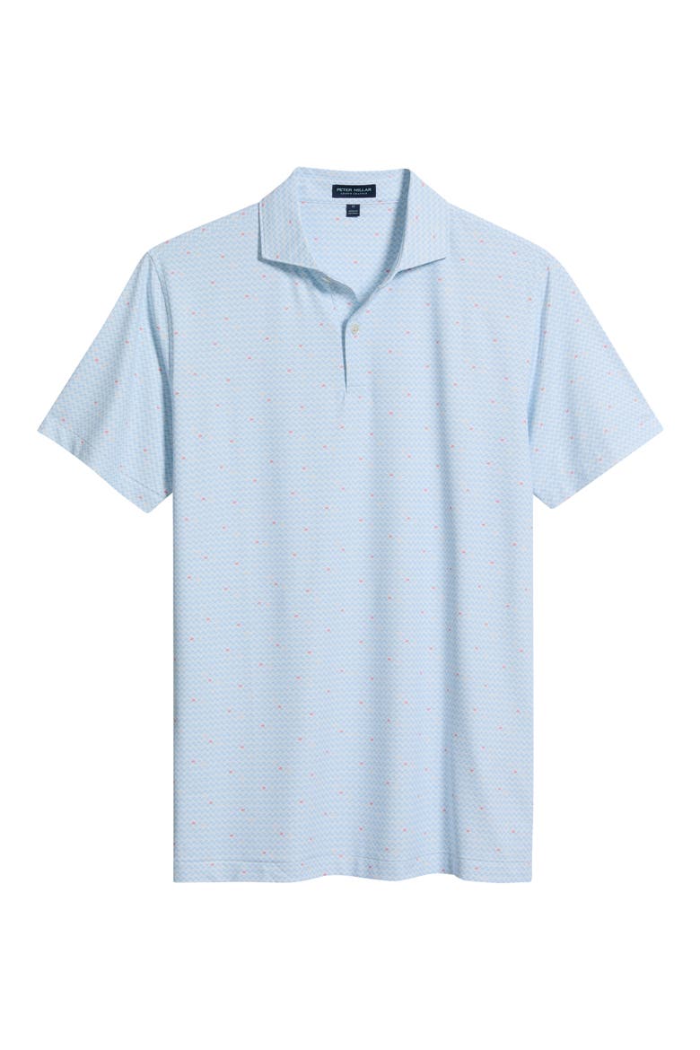 Gingko Crown Crafted Performance Jersey Golf Polo, Alternate, color, WHITE