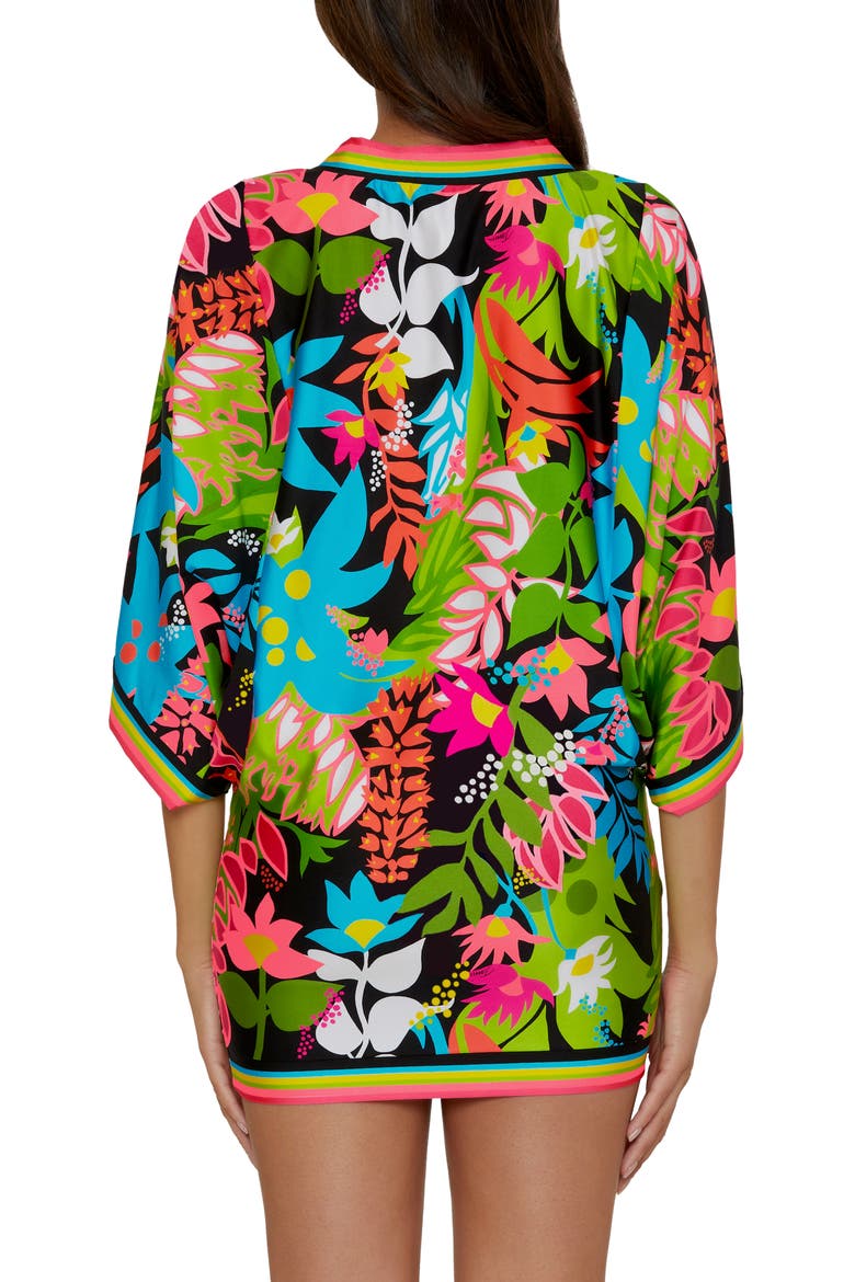 Tiki Casablance Cover-Up Tunic, Alternate, color, GREEN MULTI