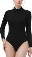 Kimi & Kai Women's Turtleneck Long Sleeve Bodysuit