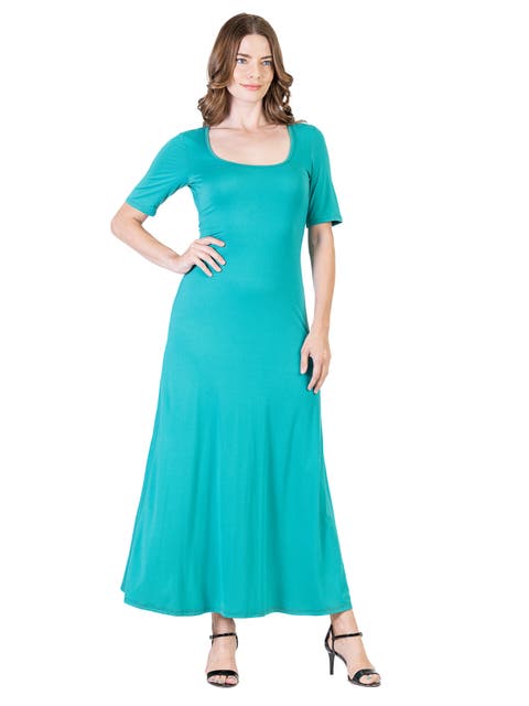 Petites Casual Maxi Dress With Sleeves