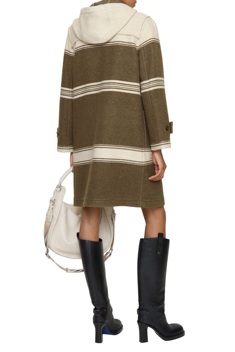 Evie Duffle Coat, Alternate, color, SCOUT GREEN IP STRPE