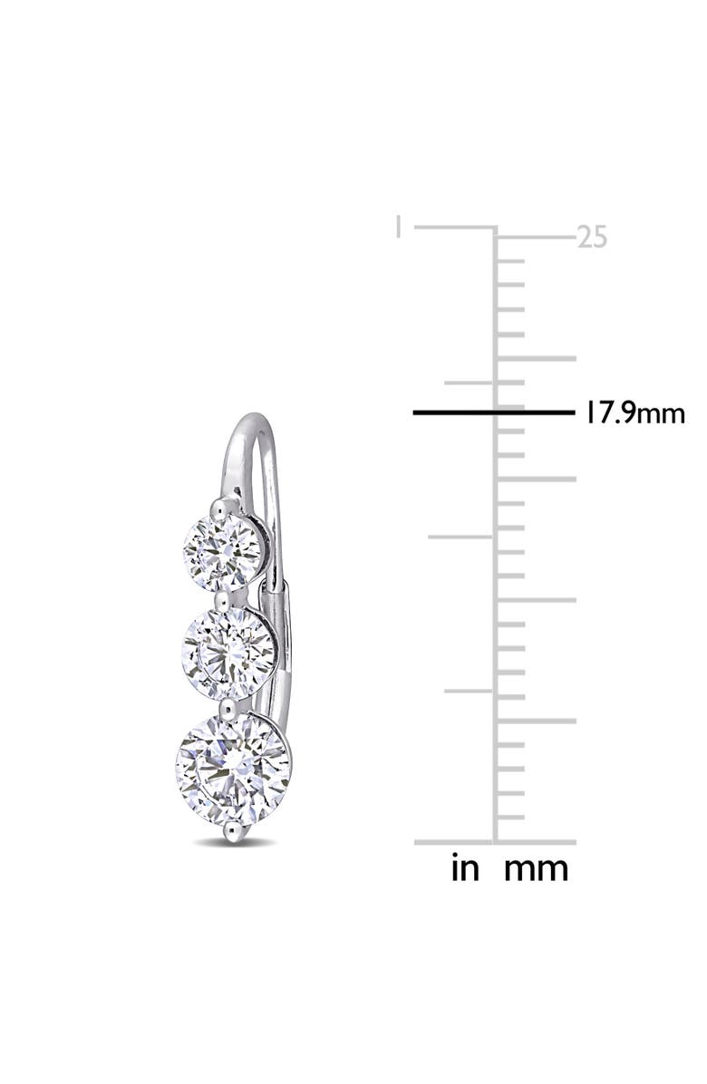 Julianna B. Lab-Grown Diamond 3-Stone Earrings 14k, Alternate, color, White Gold