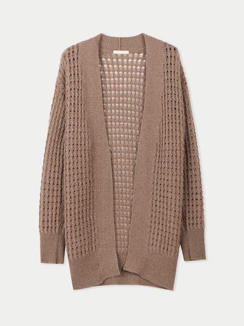 Open-Front Cashmere Cardigan