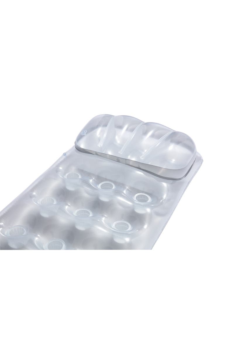 H2OGO! Metal Tech Lounge Inflatable Pool Float, Alternate, color, Clear