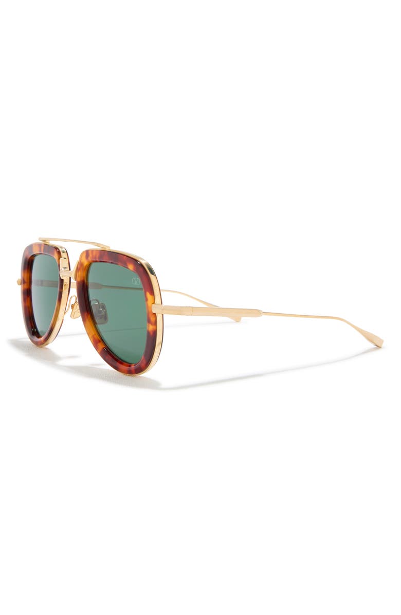 Valentino 50mm Aviator Sunglasses, Alternate, color, Tortoise Gold Green