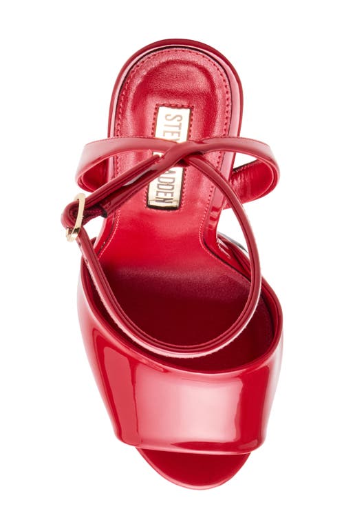 Steve Madden Jezzica Ankle Strap Platform Sandal In Red