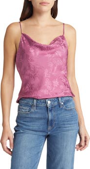 PAIGE Giovanna Cowl Neck Cotton Blend Tank Top