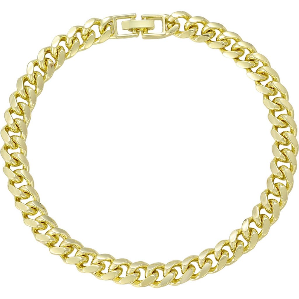 Adornia Curb Chain Anklet In Gold