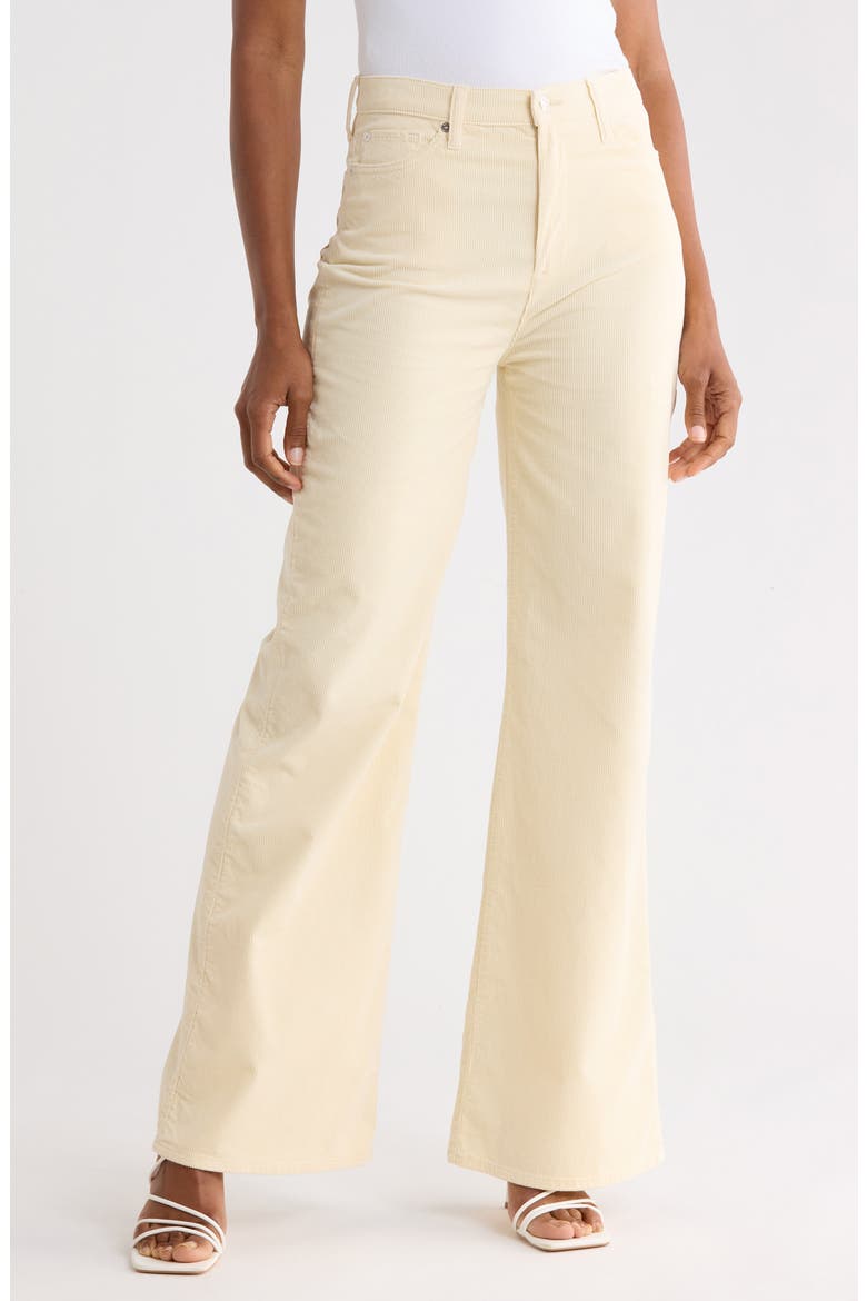 Jo Ultra High Waist Wide Leg Jeans, Main, color, CORDUROY EGGSHELL