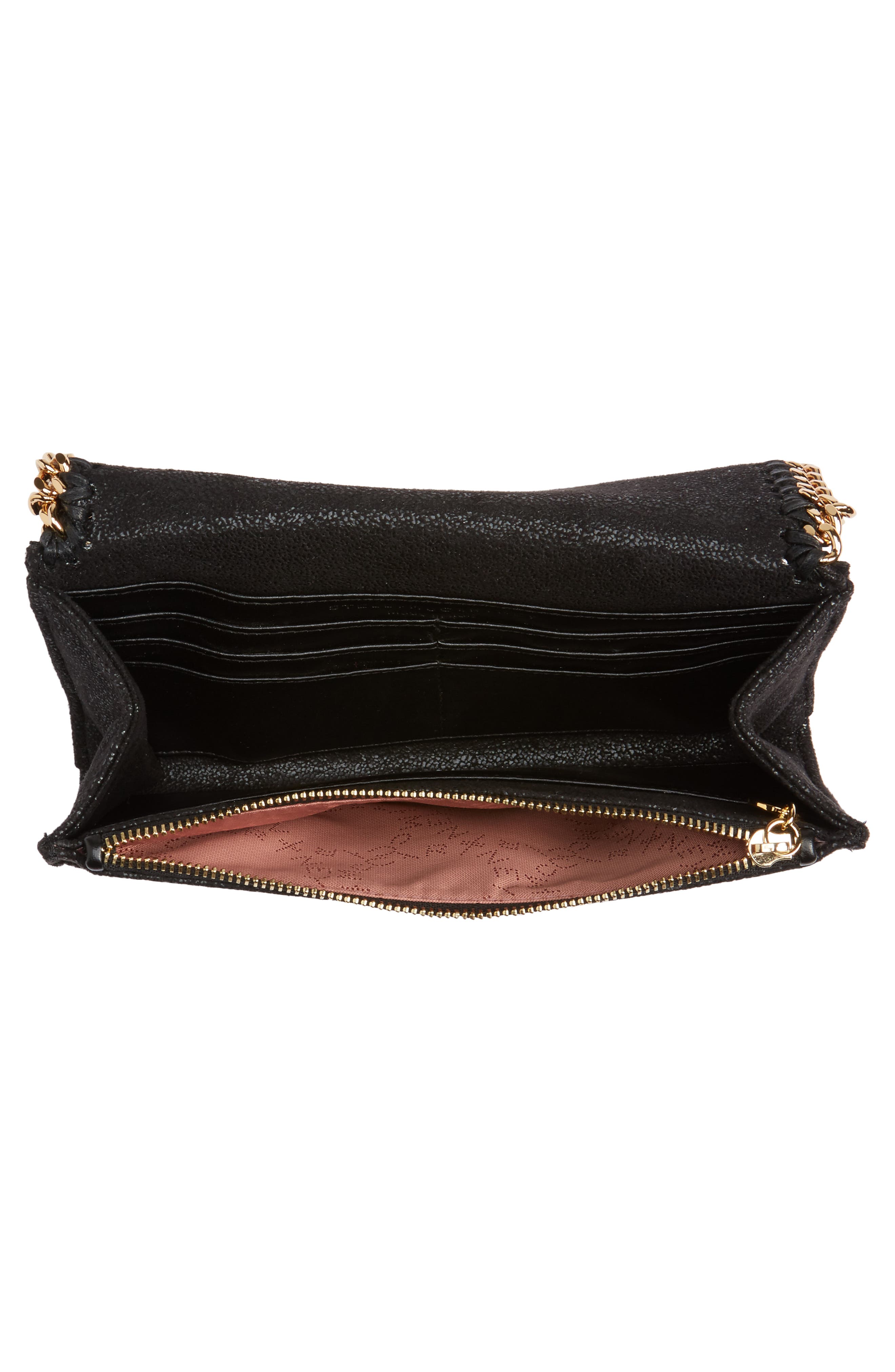 Stella McCartney Shaggy Deer Faux Leather Crossbody Bag, Alternate, color, 