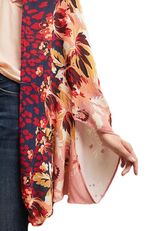 Saachi Abstract Floral Print Topper In Multi