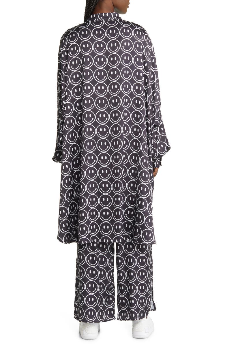 Dressed in Lala Oversize Button-Up Satin Shirt & Pants Set, Alternate, color,