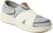 DEARFOAMS Livie Cross Strap Knit Slip-On Sneaker