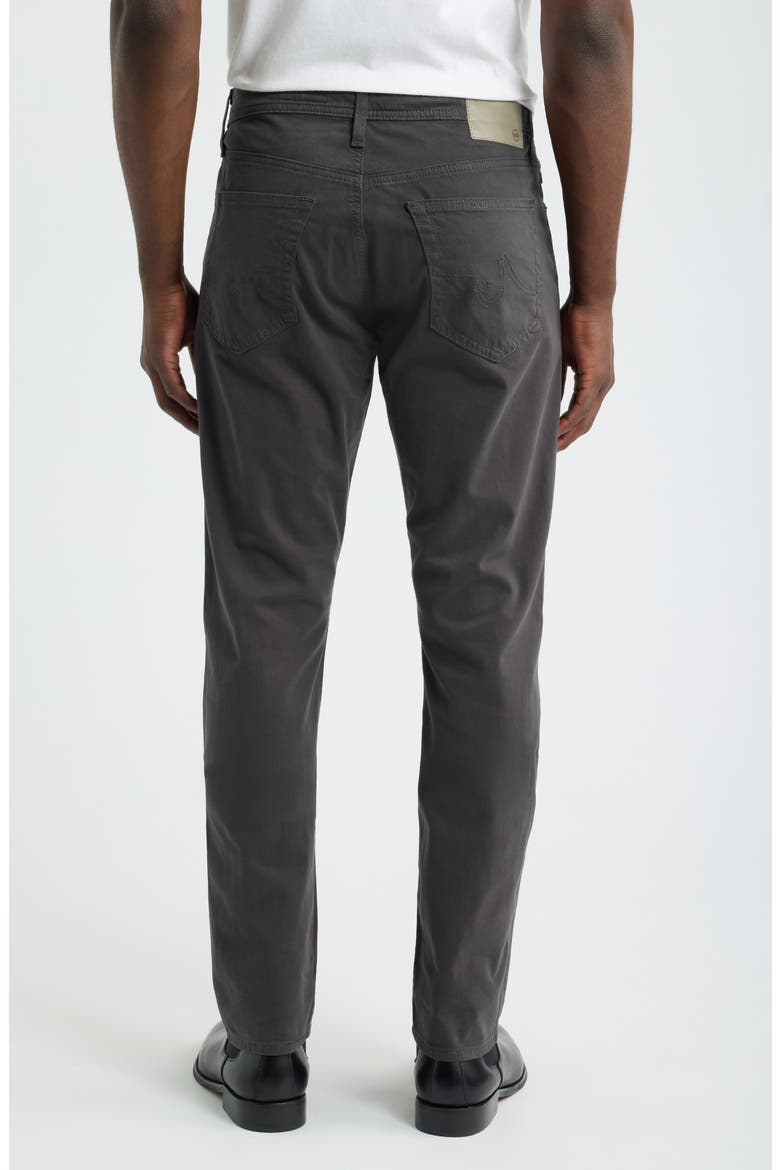 Everett Stretch Sateen Slim Straight Pants, Alternate, color, DARK ROCK