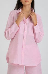Pietro Brunelli Maternity Linen & Cotton Maternity Button-Up Shirt