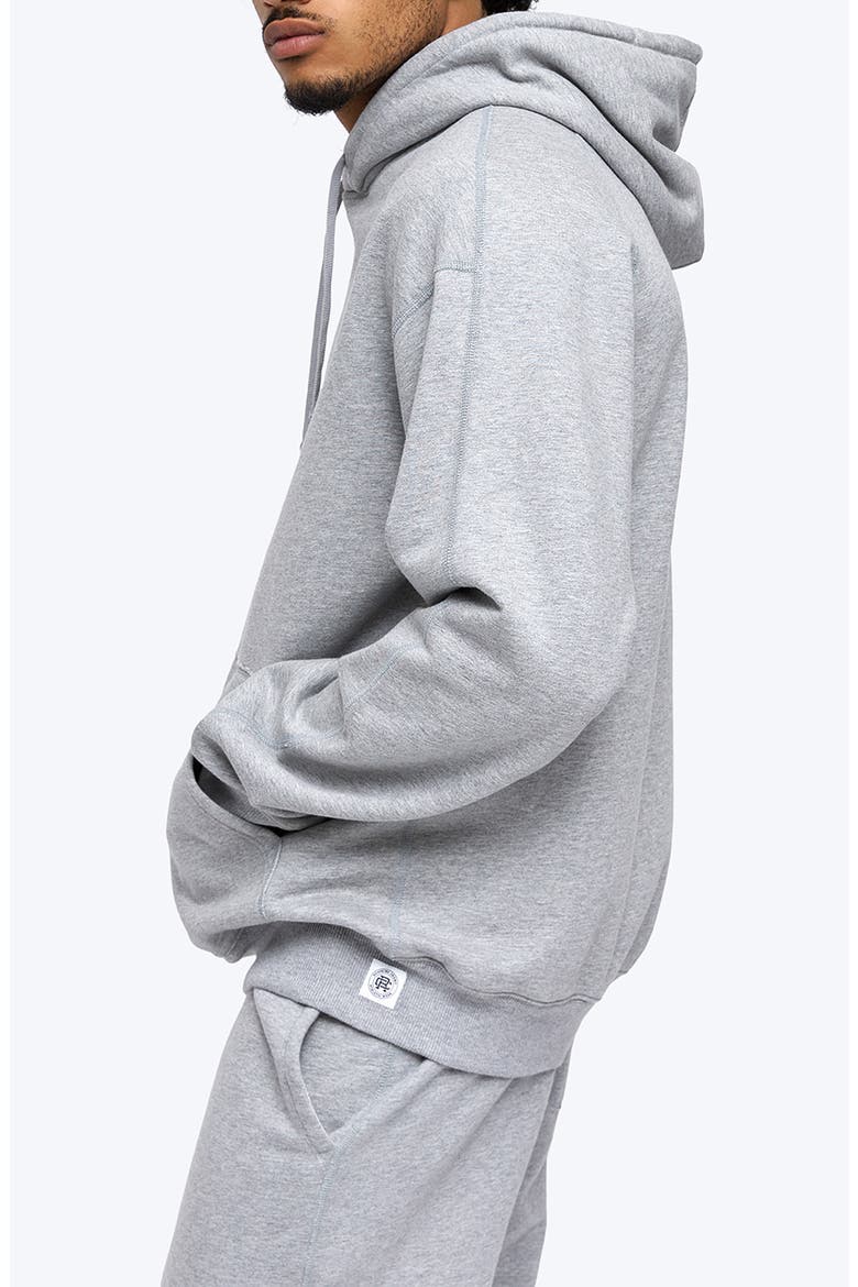 Midweight Terry Relaxed Hoodie, Alternate, color, HEATHER GY
