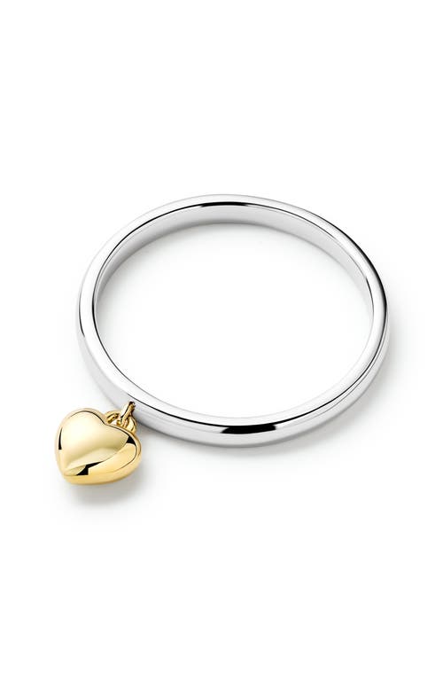 Ana Luisa Leia Two Tone Brass Gold Heart Ring