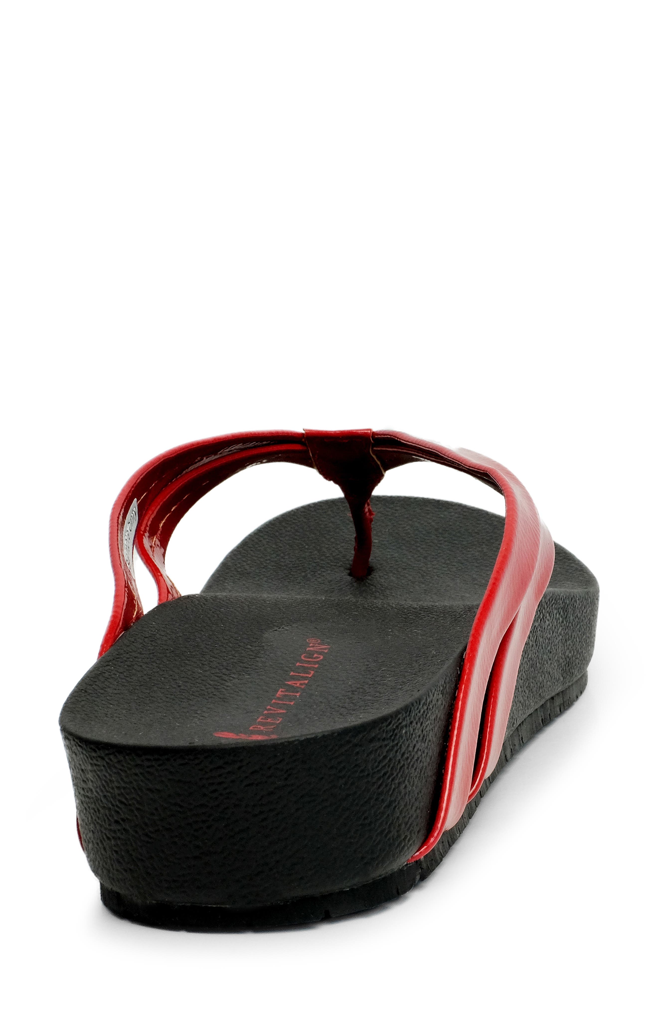 Sandy Seas Flip Flop, Alternate, color, RED