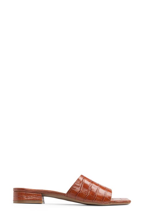 Patricia Green Brooklyn Slide Sandal In Cognac Croc