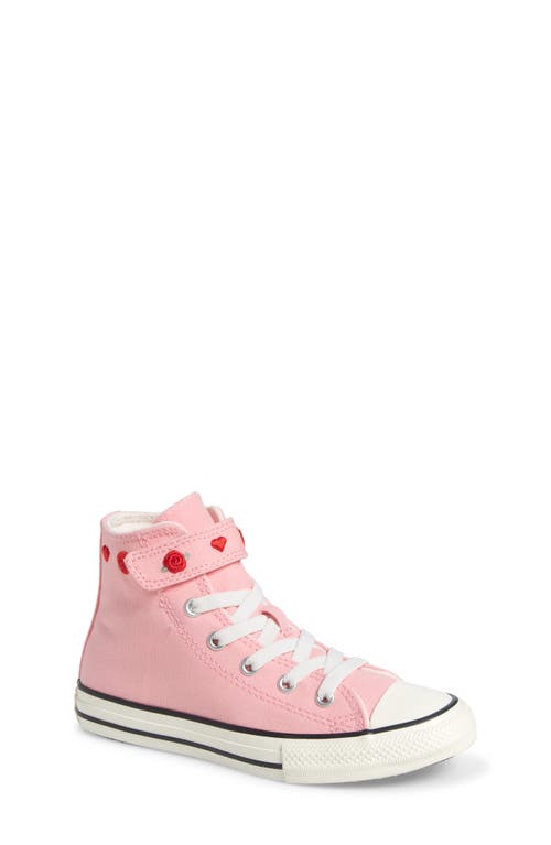 Shop Converse Kids' Chuck Taylor® All Star® Valentines Day High Top Sneaker In Jellyfish Jitter/red/egret