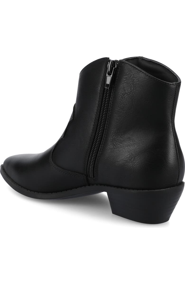 Journee Collection Taliah Western Ankle Boot - Wide Width Available, Alternate, color, Black