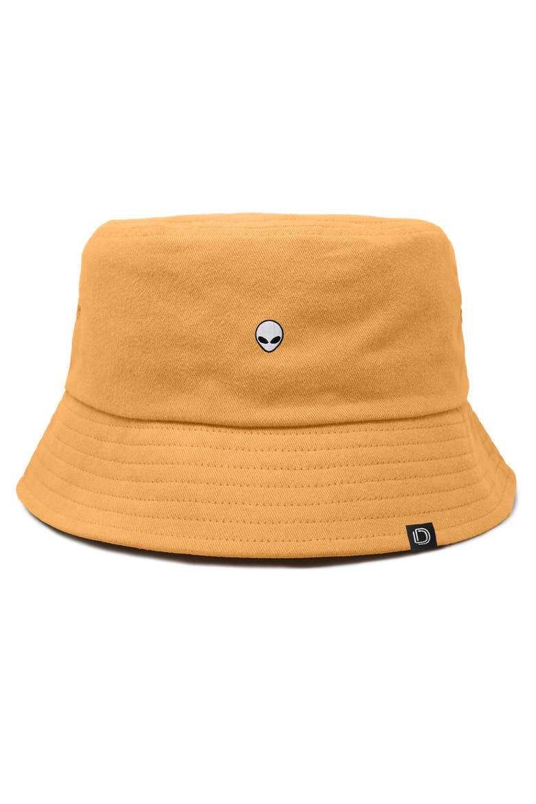 Mens Lil Alien Cotton Bucket Hat, Main, color, Golden Cream